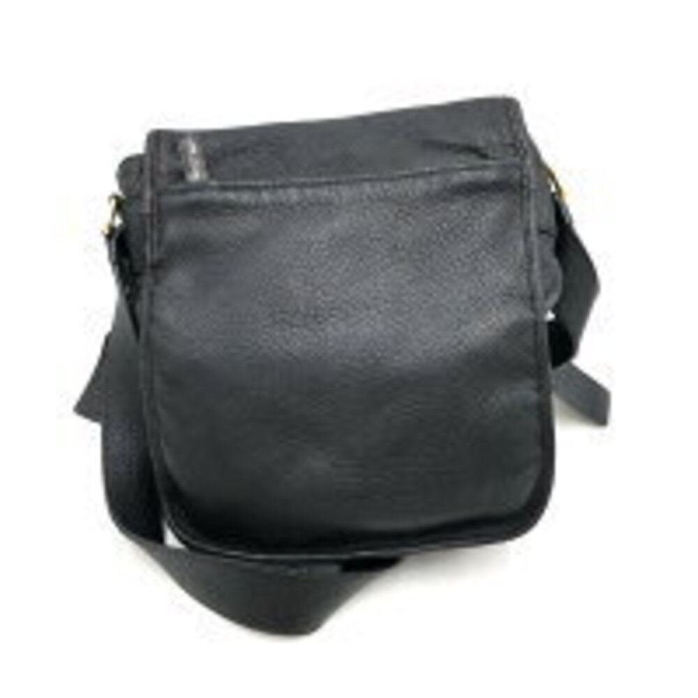 Prada messenger black leather bag shoulder